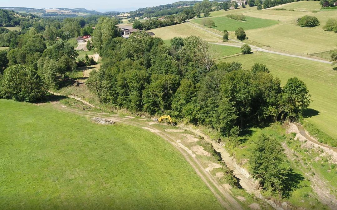 Restauration de l’Herbasse dans son lit d’origine par Cheval TP